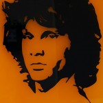 Laser cut Jim Morrison image