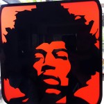 Laser cut Jimi Hendrix image